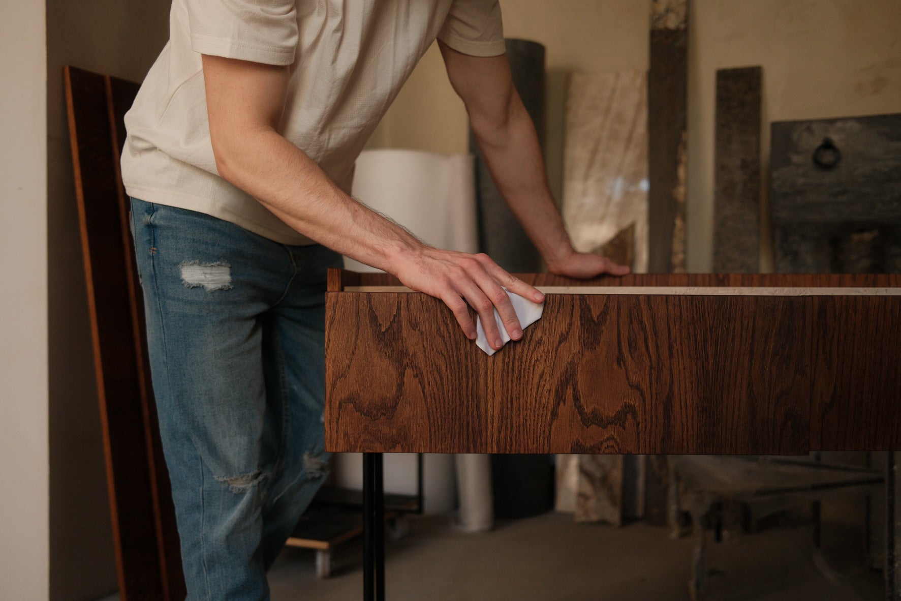 Konsola z marmurowym blatem FORST Console