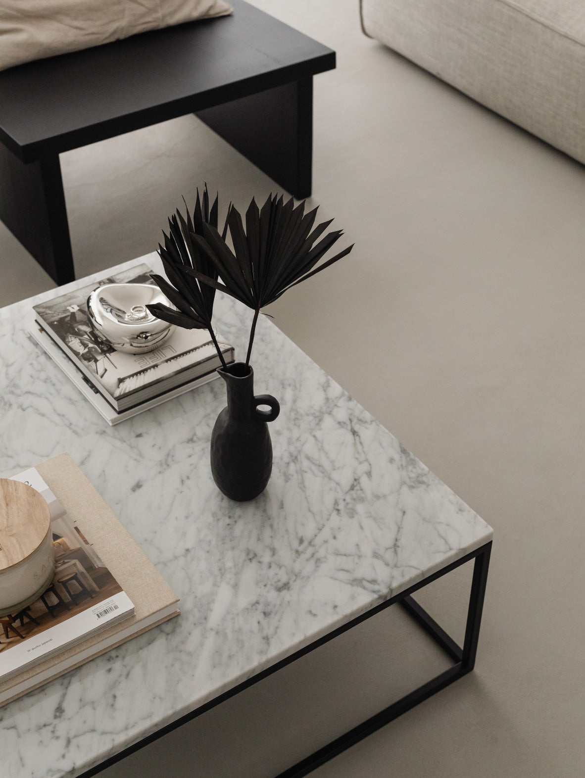 Stolik kawowy z marmurowym blatem DIONE