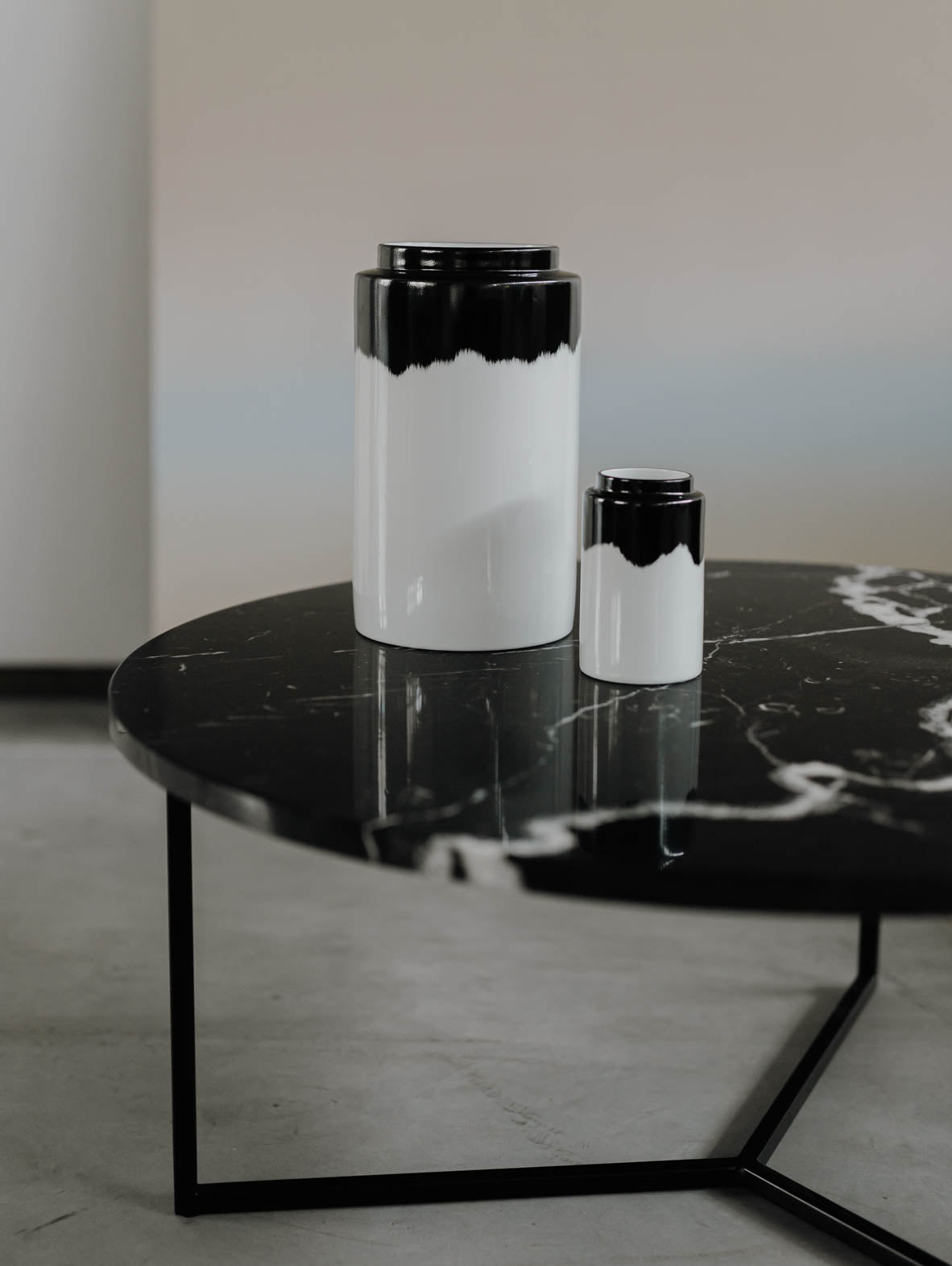 Stolik kawowy z marmurowym blatem OVAL